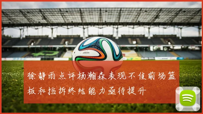 徐静雨点评杨瀚森表现不佳前场篮板和挡拆终结能力亟待提升